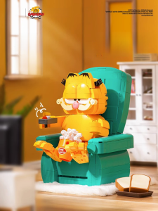 Garfield Cat Street Scene Model Childrens Toy Building Blocks Cartoon Assembly Birthday Gift for Boys And Girls over 6 Years Old