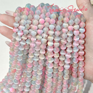 ลูกปัดเลื่อมสีรุ้งสำหรับทำเครื่องประดับ DIY ลูกปัดทรงกลมสำหรับสร้อยข้อมือ สร้อยคอ อุปกรณ์ทำเครื่องประดับ เครื่องประดับ