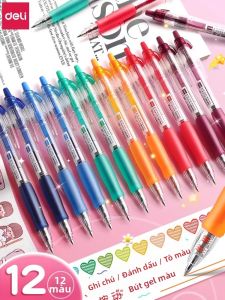 deli | Bút Chấm Dấu Ghi Chú cho Viết Nhật Ký Học Sinh với Cơ Chế Bấm