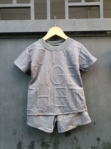 Tshirt Terno Short  kids /Jackard Emboss Fabric 3 sizes available  High Quality Makapal Trla