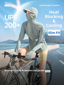 Beneunder | Womens Outdoor Ice Silk Sun Protection Clothing Adjustable Waist Elastic Hem City Cycling Long Sleeve Zipper Design