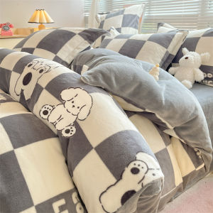 YAOKANG | Plush Flannel Milk Velvet Bedding Set