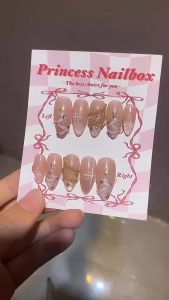 PrincessNailbox[mãTP25]móng úp sơn gelthiết kế thủ công(tặng keodũamiếng dángiấy lau…)