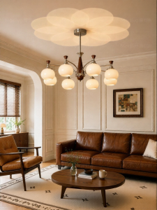FANCY LAMP CLUB | Eye-Protecting Full-Spectrum Vintage Style Persimmon Pendant Light