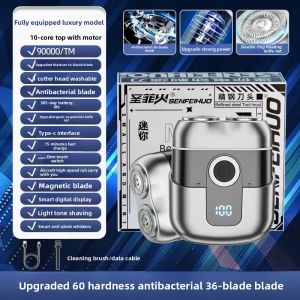 MONLEYTA | Portable Mini Electric Shaver For Men German Compact Steel Cannon Official Authentic Beard Razor Boyfriend Gift