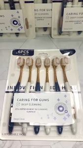 แปรงสีฟันขนนุ่ม 1 แพค 6 ด้าม เกรดพรีเมียมขึ้นห้าง ขนแปรงนุ่ม แปรงสไตล์ญี่ปุ่น ด้ามจับถนัดมือ แปรงฟันหัวกว้าง
