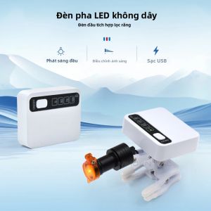 Đèn Pha Nha Khoa Không Dây 5W Với Ống Nhòm Có Độ Phóng Đại Ánh Sáng Có Thể Điều Chỉnh Dành Cho Kính Lúp Nha Khoa Sử Dụng Trong Phòng Thí Nghiệm Y Tế - Bao Gồm 2 Pin