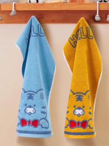 Pure Cotton Small Tower Baby Kids For Home All Cotton Cartoon Cute Jacquard Rectangular Face Towel Thickened Soft Absorbent
