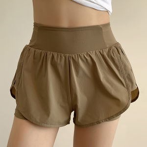 AMO Recommended High Waist Slimming Fitness Yoga Pants Womens Loose Casual Shorts Side Waist Pockets Breathable Running Trousers