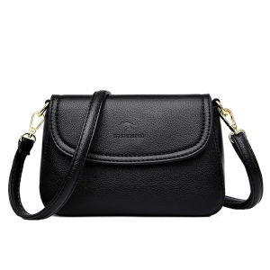 Kangaroo Genuine Leather Womens Crossbody Bag Soft Handbag Single Shoulder Bag Underarm Bag British Style Daily Use Small Square Bag
