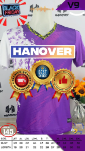 ลายใหม่ !!! เสื้อพิมพ์ลาย HanOver 09 สีม่วง ลายสวย ราคาถูก สีสด คุณภาพเกินราคา !!!