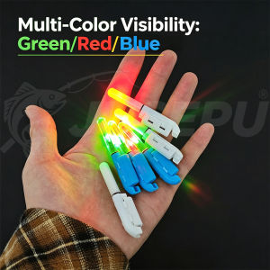 JUSEPU 3PCS New LED Fishing Rod Tip Light Night Fishing Bite Alarm Green Red Blue Clip-on With 3 CR425 Battery.