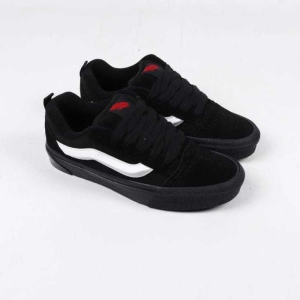 PROMO MURAH !!!! Sepatu Sneakers Knu Skool Black and White Sneakers for Men and Women Knu hitam lis putih