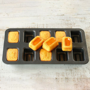 Japan 10-Piece Non-Stick Fernan Snow Brownie Rectangular Submarine Cookie Carbon Steel Cake Mold Japanese Style Baking Dish