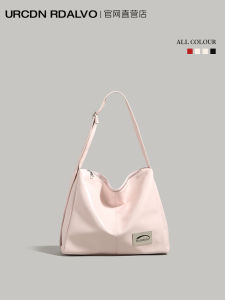 UR Simple Soft Leather Tote Bag 2025 New Style Womens College Student Class Shoulder Bag Large Capacity Commuting Crossbody Bag