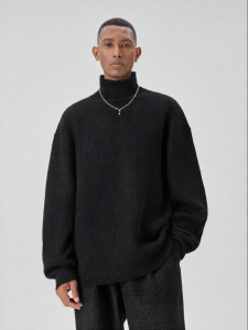 BODYDREAM | Casual Work High-Neck Loose Drop-Shoulder Warm Sweater