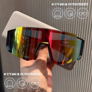 New Men Protective Glasses Outdoor Sports UV400 Shades Men Women Fashion Cyberpunk Anti-Ultraviolet Hiking Climbing Eyewear