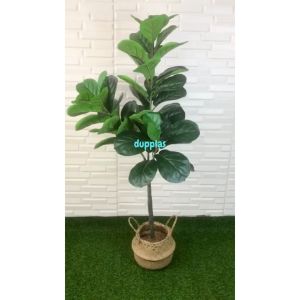 Pohon Plastik Tanaman Artificial Ketapang X3 T140 Cover Pot Purun Belly S Dekorasi Ruang Kantor