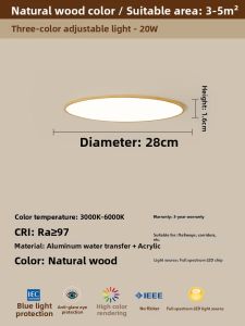 FANZHEN | Retro Eye-protective Childrens Ceiling Light 1.6CM