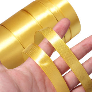 Gold Satin Ribbon 25yards 6mm - 50mm Sash Gift Wrap Bow Handmade DIY Craft  Christmas Wedding Birthday Party Decoration