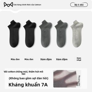 Tất MiiOW vải cotton lưới mỏng thoáng khí kháng khuẩn khử mùi