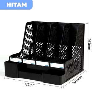 Rak Sekat Buku File Organizer Meja Minimalis | Desktop Organizer Multifungsi dengan Laci Unik