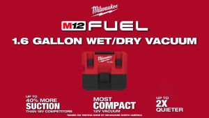 100% Genuine Milwaukee M12 FUEL 6.1 L Wet/Dry Vacuum - Model M12 FVCL