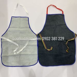 Tạp dề da hàn xì tạp dề da nối chịu nhiệt chống nóng da bò (dài 77cm)