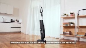 [NEW] Proscenic F20 WashVac Wet Dry Cordless Vacuum Cleaner and Mop Floor Washer Detachable Battery Double Edge Cleaning
