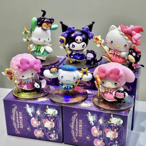 Sanrio | 2026 Sanrio Kuromi Big Ear Dog Hello Kitty Starry Night Party Wizard Series Magic Style MysteryBox Collectible Kawaii Blind Box