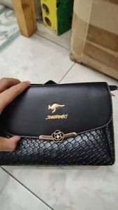 TAS SELEMPANG WANITA HITAM CANTIK KULIT KEKINIAN STANLEY TA1067B5 BRANDED PREMIUM STYLISH