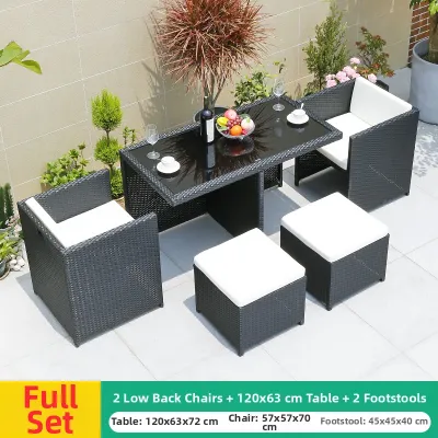 Creative Leisure Rattan Chair Set 3pcs