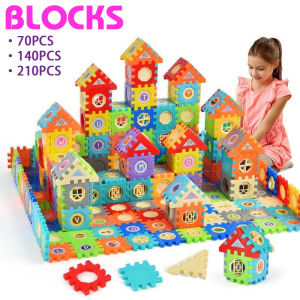 Kids House Building Blocks Large Size Creative Square Blocks Educational DIY Assembly Toys Birthday Gifts for Girls Boys