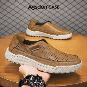 Agsdon | Summer Breathable Lace-up Loafers Mens Shoes