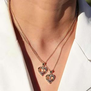 Dây Chuyền Chữ Cái Tiếng Anh Mạ Vàng 18K A-Z Dành Cho Nữ Mặt Dây Chuyền Hình Trái Tim Viền Zircon Trang Sức Thời Trang