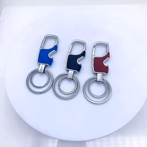 Pendant Double Ring Thickened Loss-proof Metal Simple and Fashionable Portable Mens Belt Key Chain