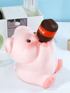 Ống Tiết Kiệm Hình Heo Uống Nước Ngọt Trang Trí Quà Tặng Decor