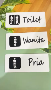 YS AKRILIK SIGN TOILET SIGNAGE ACRYLIC TOILET CUSTOM