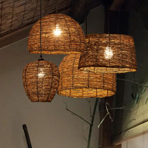 SANGEJIANGREN | Handwoven Rattan Pendant Light