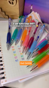 Deli Gel Pen 12 Colors Neutral Pen 0.5mm Bullet Head Smooth Writing Ballpen SA500 1Pcs