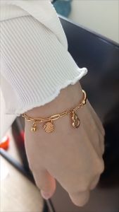 Lắc tay titan nữ mạ vàng hồ lô may mắn - sáng bóng bền màu – phong cách trẻ trung dễ phối đồ hằng ngày