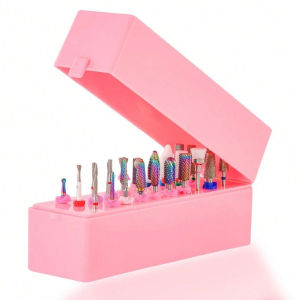 Hộp Đựng Mũi Khoan Móng 30 Lỗ Chống Bụi Hộp Đựng Dụng Cụ Làm Móng Hộp Trưng Bày (không Bao Gồm Mũi Khoan)