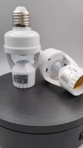 BABEDUO E27 IR Infrared Human Bulb Holder Pir Induction Motion Sensor Lamp Base Socket Plug