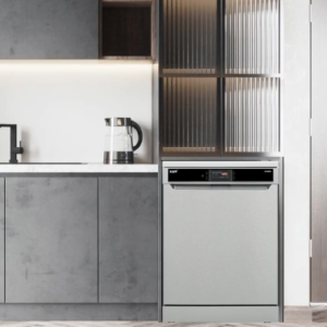 Máy rửa bát độc lập Kaff KF-D65ERIS dung tích 15 bộ châu âu vỏ inox sang trọng sấy tăng cường