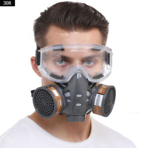 RespiratorFull Face Gas Mask With Safety Glasse Spray Paint Chemical Pesticide Decoration Formaldehyde With Filter