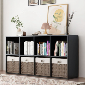 Custom Black Floor-standing Versatile Bookcase