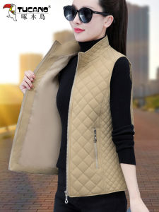 Lightweight Cotton Vest Womens Outerwear Autumn Winter New Style TUCANO Zhumobird Stand Collar Shoulder Pad Jacket