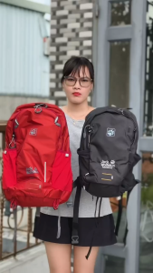 Balo leo núidu lịch chính hãng Jack Wolfskin 12 lít màu xanh lá