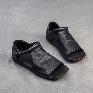 Comfortable Soft-soled Sandals for Women Flat Sandals Open-toed Retro Style Fish-mouth Roman Sandals Retro Womens Sandals