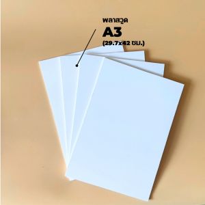 แผ่นพลาสวูด A3 (29.7x42 ซม.) - หนา 5 มิล / 6 มิล - ใช้งานได้ทั้งภายใน / ภายนอก Plaswood Sheet